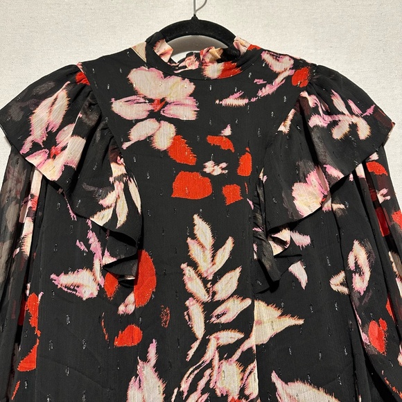 NWT Sanctuary Twice As Cute Metallic Mini Babydoll Dress - size M - Picture 5 of 8